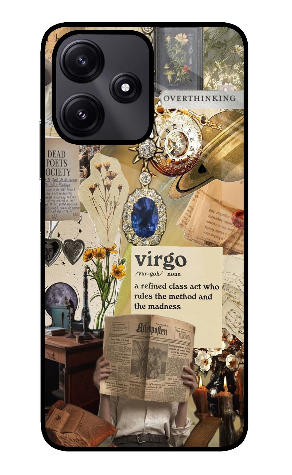 Virgo Zodiac Redmi 12 5G Glass Case Back Cover by Casekaro