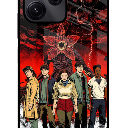 Ordinary Things Characters Redmi 12 5G Glass Case Back Cover by Casekaro