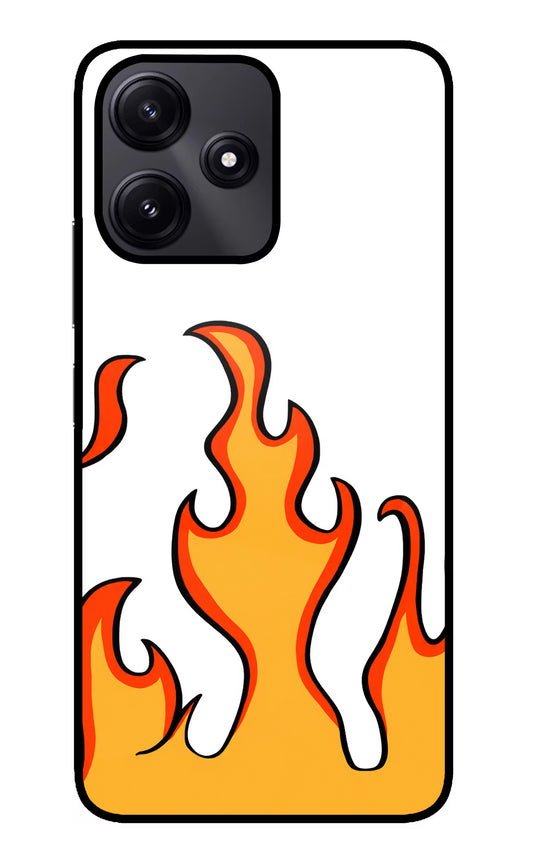 Fired Up – White Redmi 12 5G Glass Case