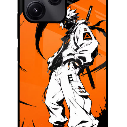 Street Samurai  Redmi 12 5G Glass Case Back Cover by Casekaro