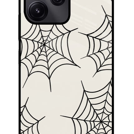 Spider Web Redmi 12 5G Glass Case