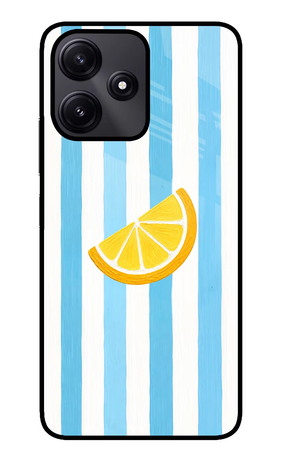 Summer Lemon Redmi 12 5G Glass Case Back Cover by Casekaro