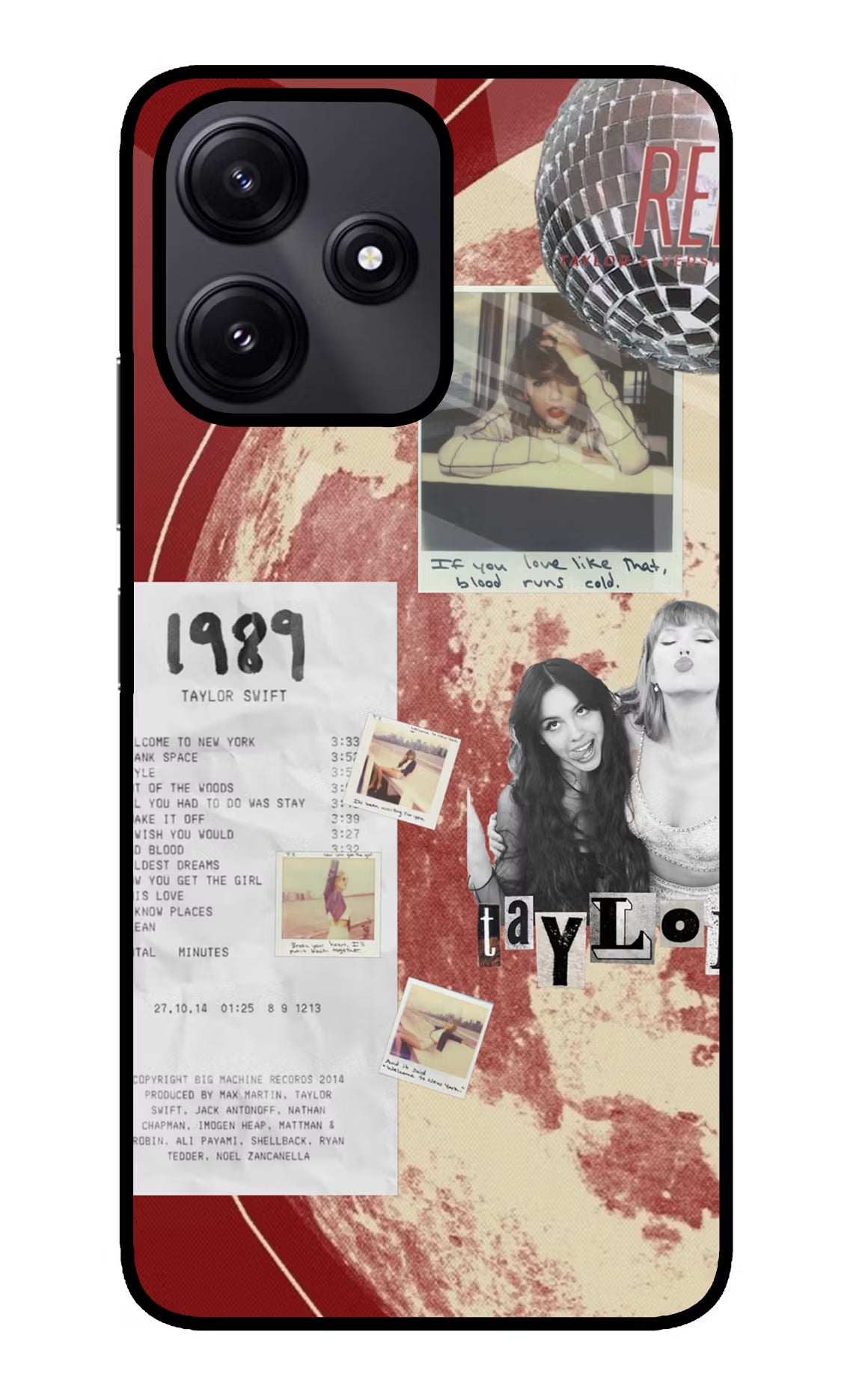 Taylor Swift Redmi 12 5G Glass Case Back Cover by Casekaro