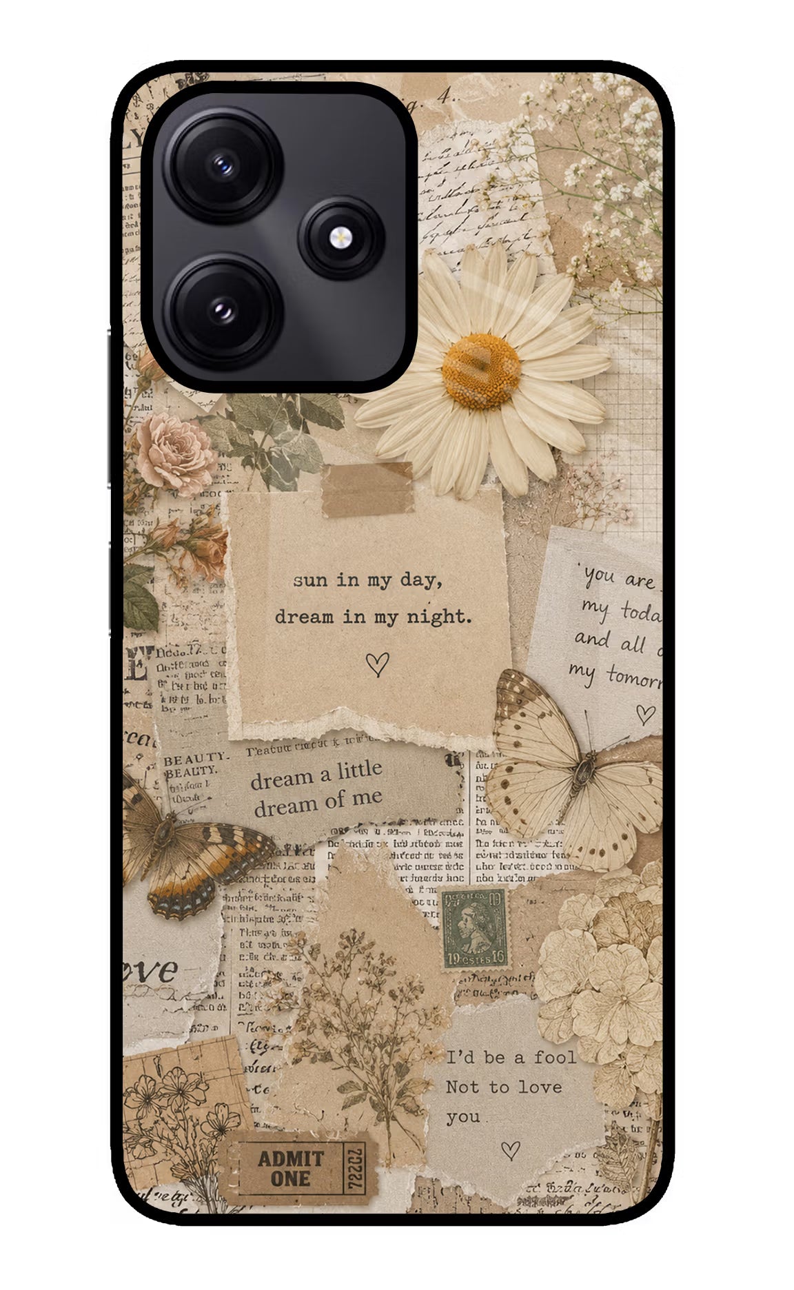 Vintage case Redmi 12 5G Glass Case