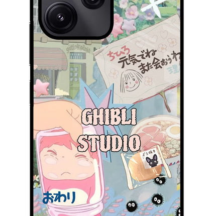 Studio Ghibli Redmi 12 5G Glass Case Back Cover by Casekaro