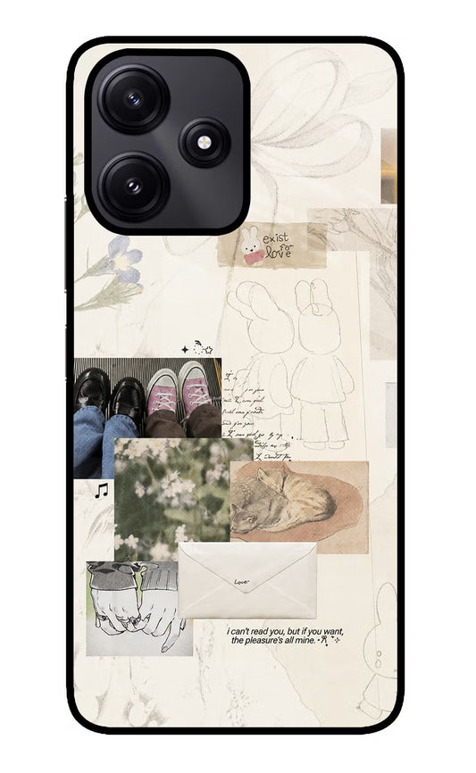 Soft Aesthetic Redmi 12 5G Glass Case