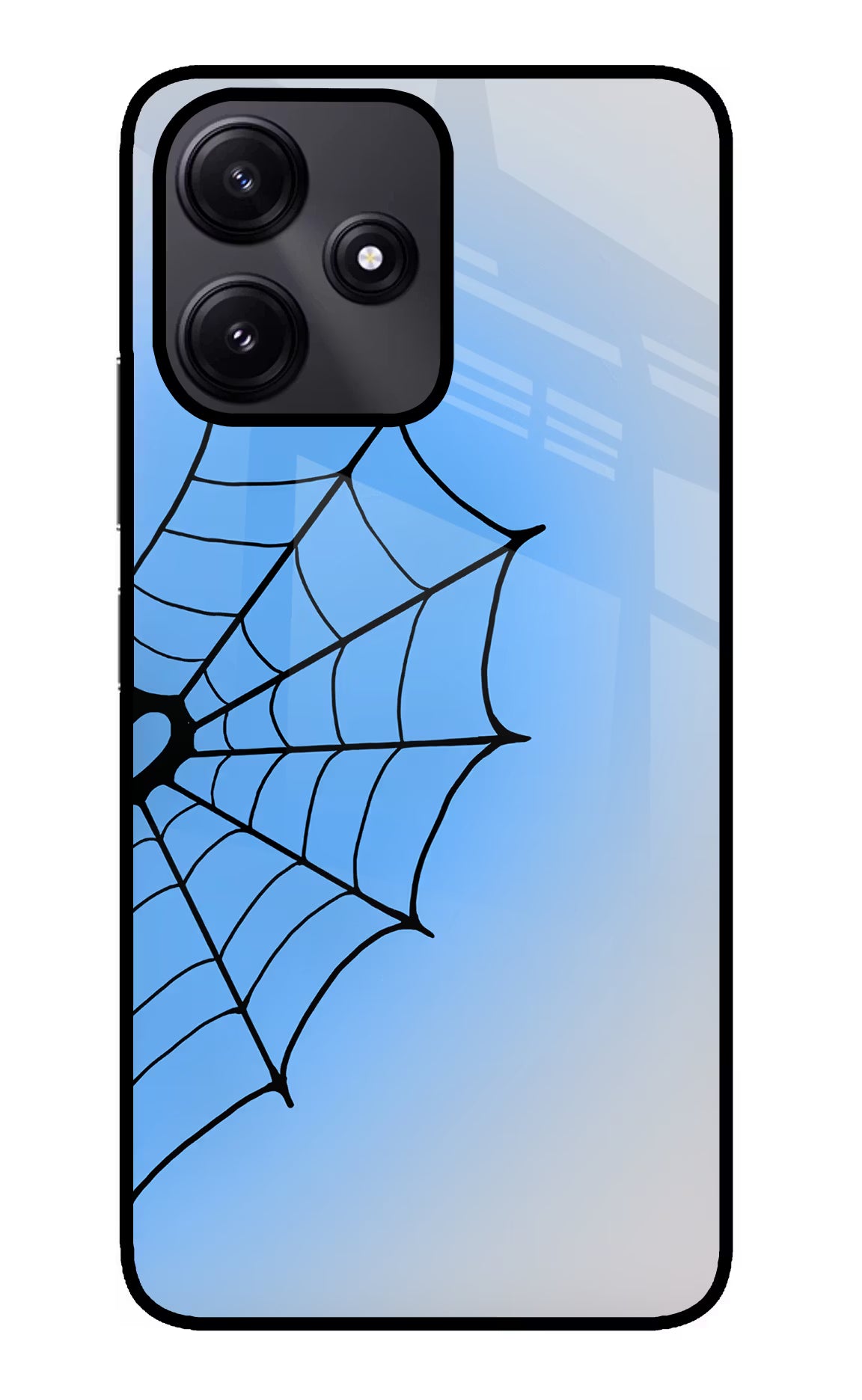 Blue Web Redmi 12 5G Glass Case