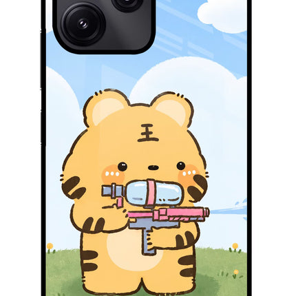 Tiger Treat Redmi 12 5G Glass Case Back Cover by Casekaro