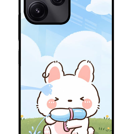 Bunny Treat Redmi 12 5G Glass Case Back Cover by Casekaro