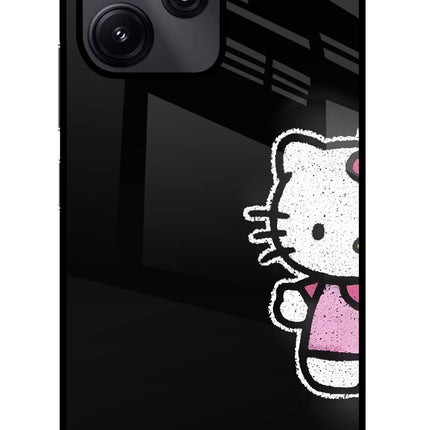 Kitty Charm Redmi 12 5G Glass Case Back Cover by Casekaro