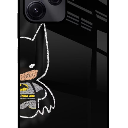 Bat Kitty Redmi 12 5G Glass Case Back Cover by Casekaro