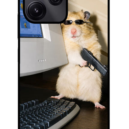 Hacker Hamster Redmi 12 5G Glass Case