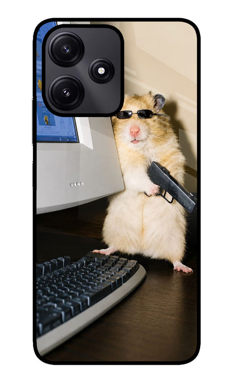 Hacker Hamster Redmi 12 5G Glass Case