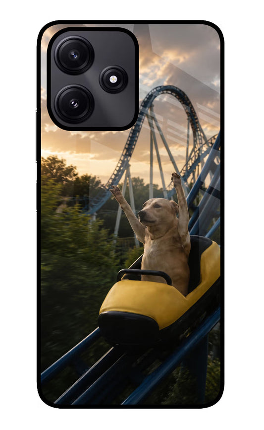 Rollercoaster Dog Redmi 12 5G Glass Case