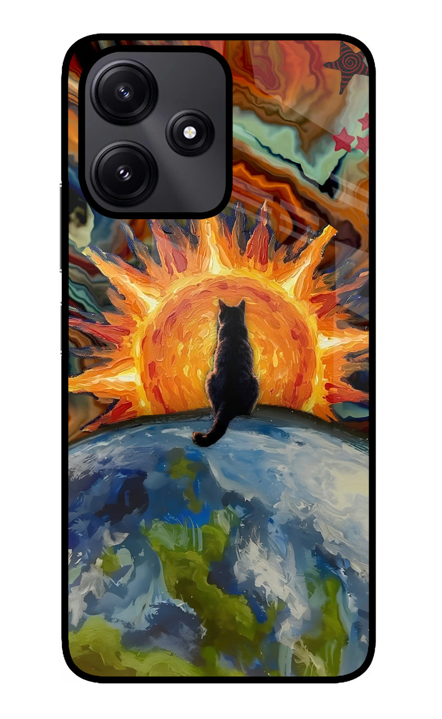 Sunrise Beyond Redmi 12 5G Back Cover, Glass case