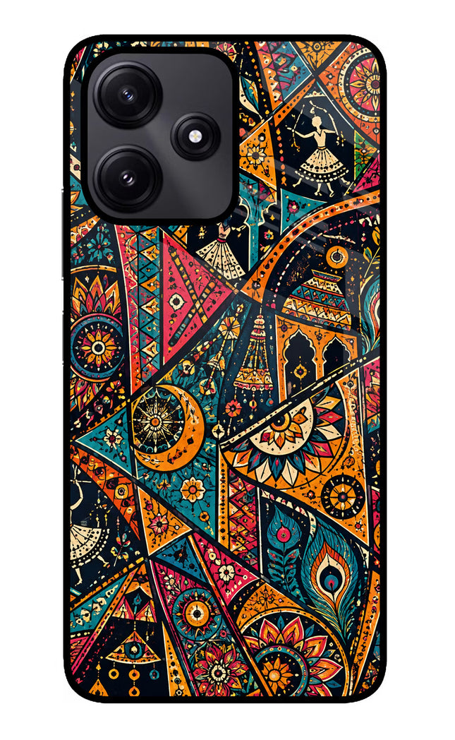 Folk Print Redmi 12 5G Glass Case