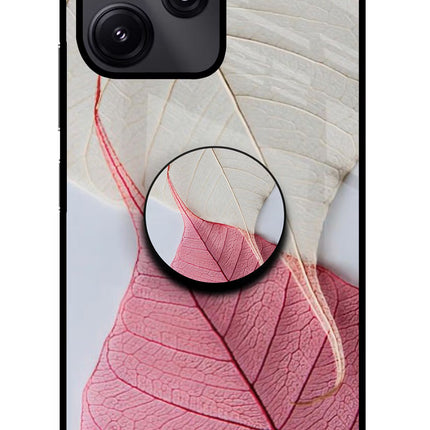 White Pink Leaf Redmi 12 5G Pop Case by Casekaro