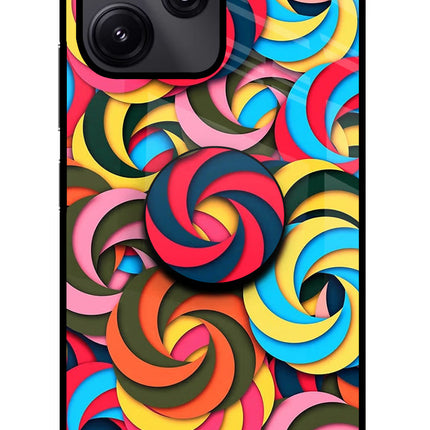 Spiral Pattern Redmi 12 5G Pop Case by Casekaro