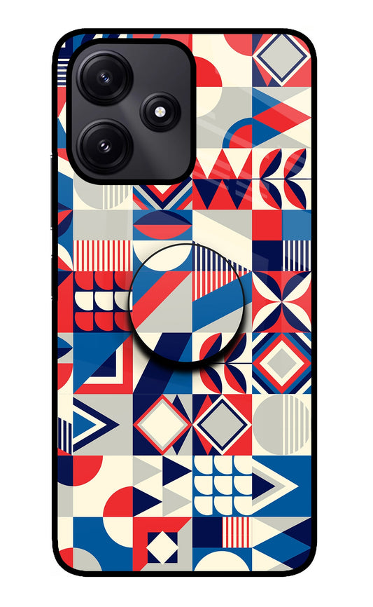 Colorful Pattern Redmi 12 5G Glass Case