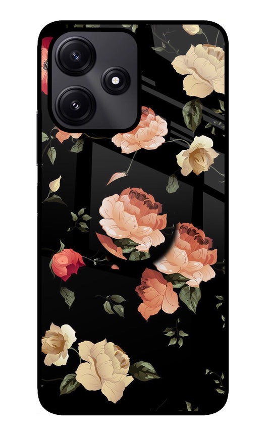 Flowers Redmi 12 5G Glass Case