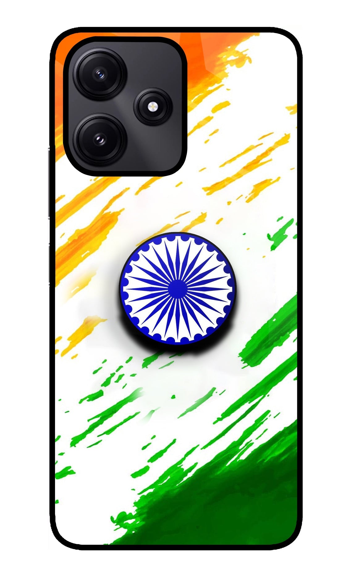 Indian Flag Ashoka Chakra Redmi 12 5G Glass Case