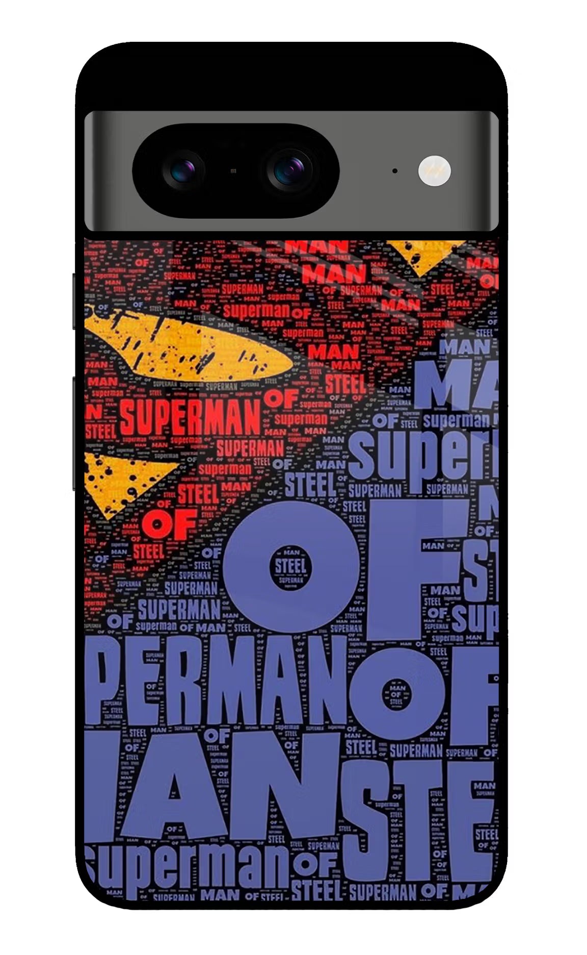 Superman Google Pixel 8 Glass Case Back Cover by Casekaro