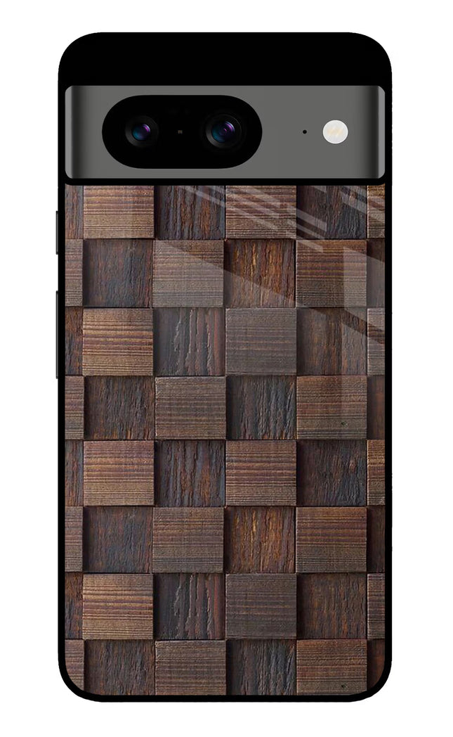 Wooden Cube Design Google Pixel 8 Glass Case
