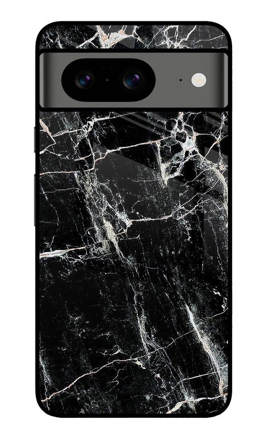 Black Marble Texture Google Pixel 8 Glass Case