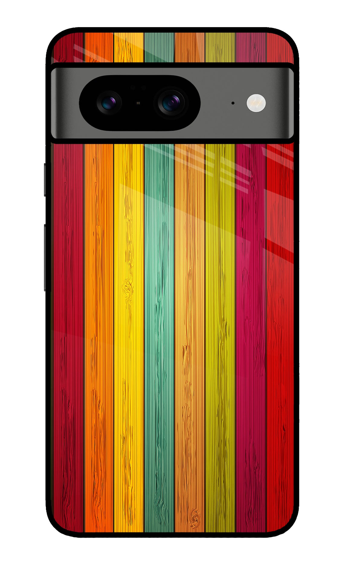 Multicolor Wooden Google Pixel 8 Back Cover