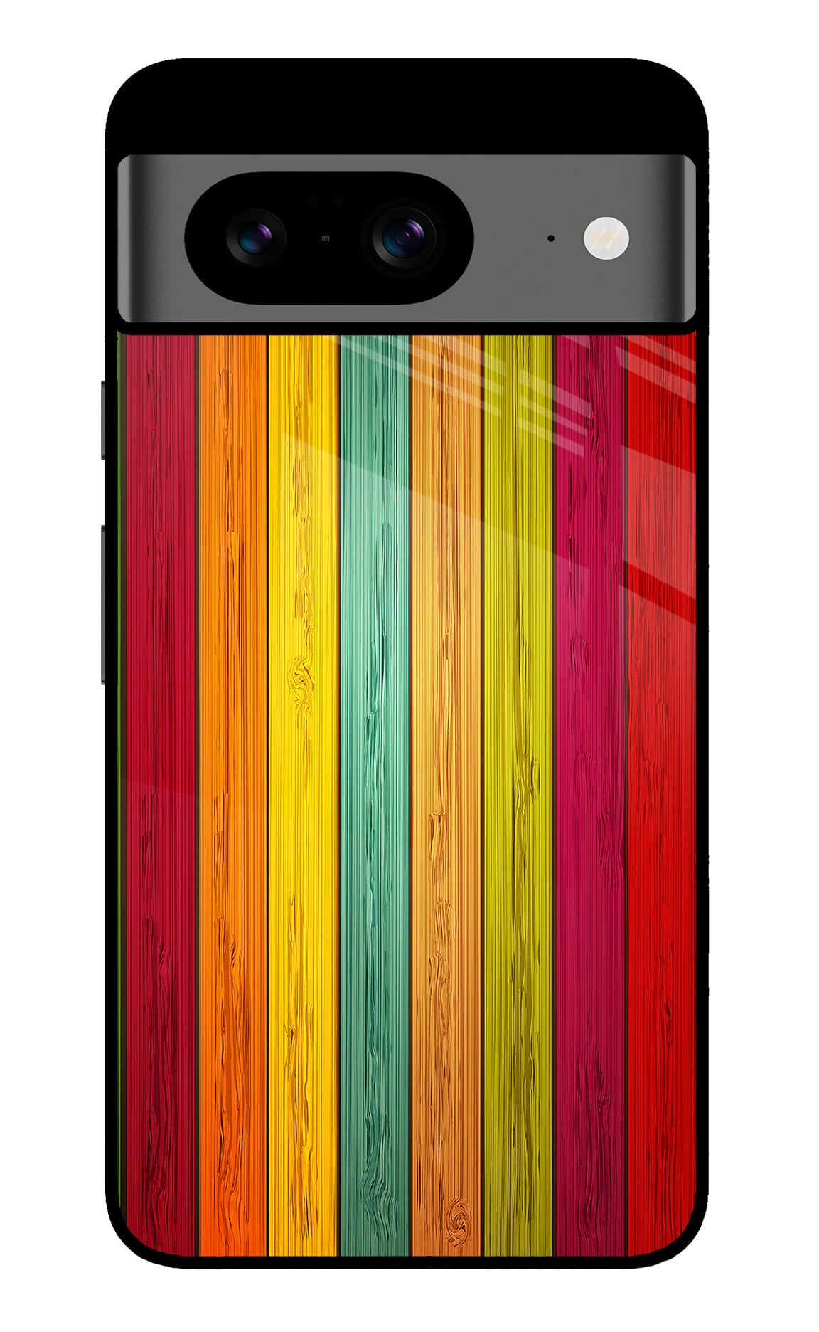 Multicolor Wooden Google Pixel 8 Back Cover