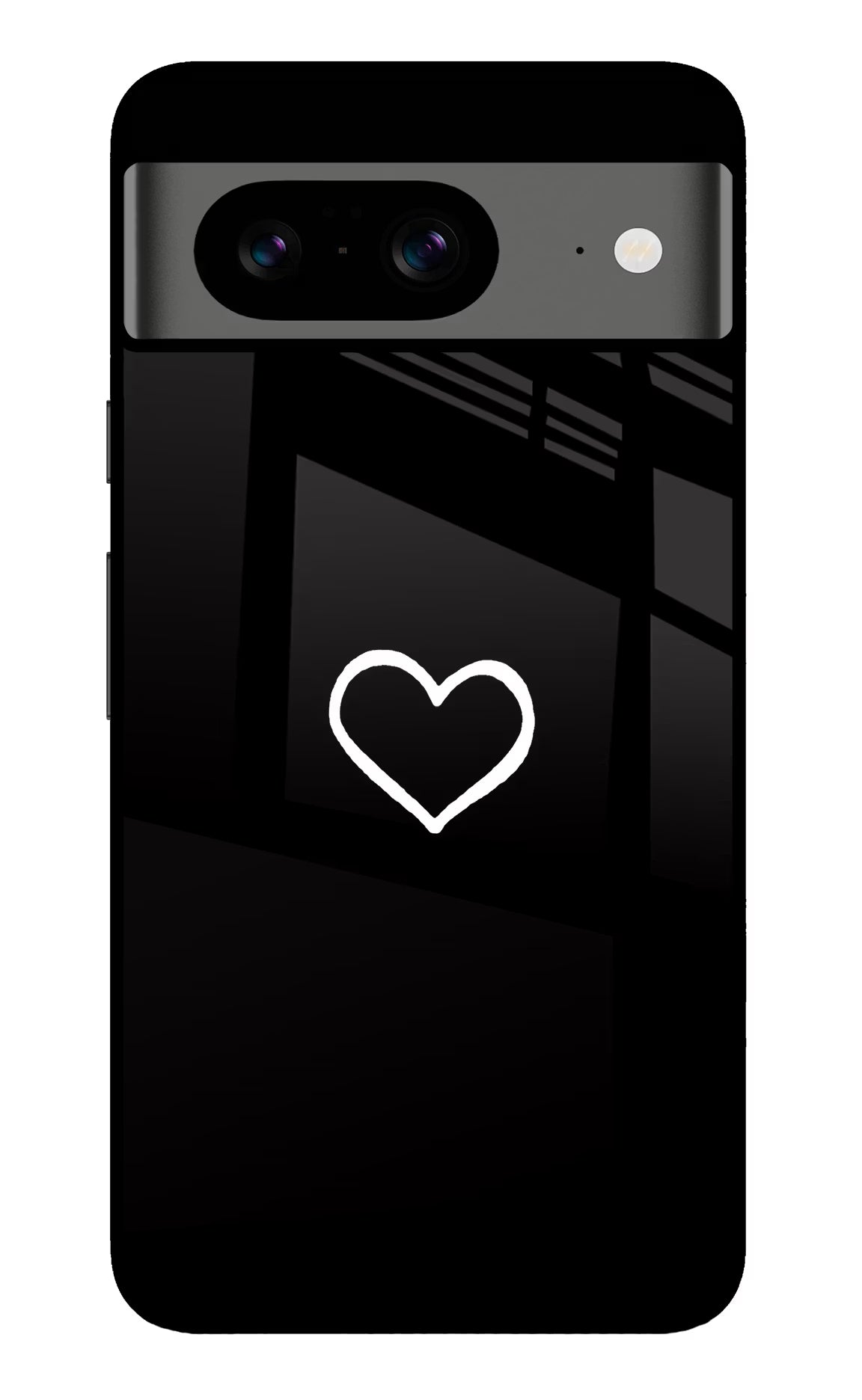 Heart Google Pixel 8 Glass Case Back Cover by Casekaro