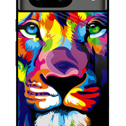 Lion Google Pixel 8 Glass Case Back Cover by Casekaro