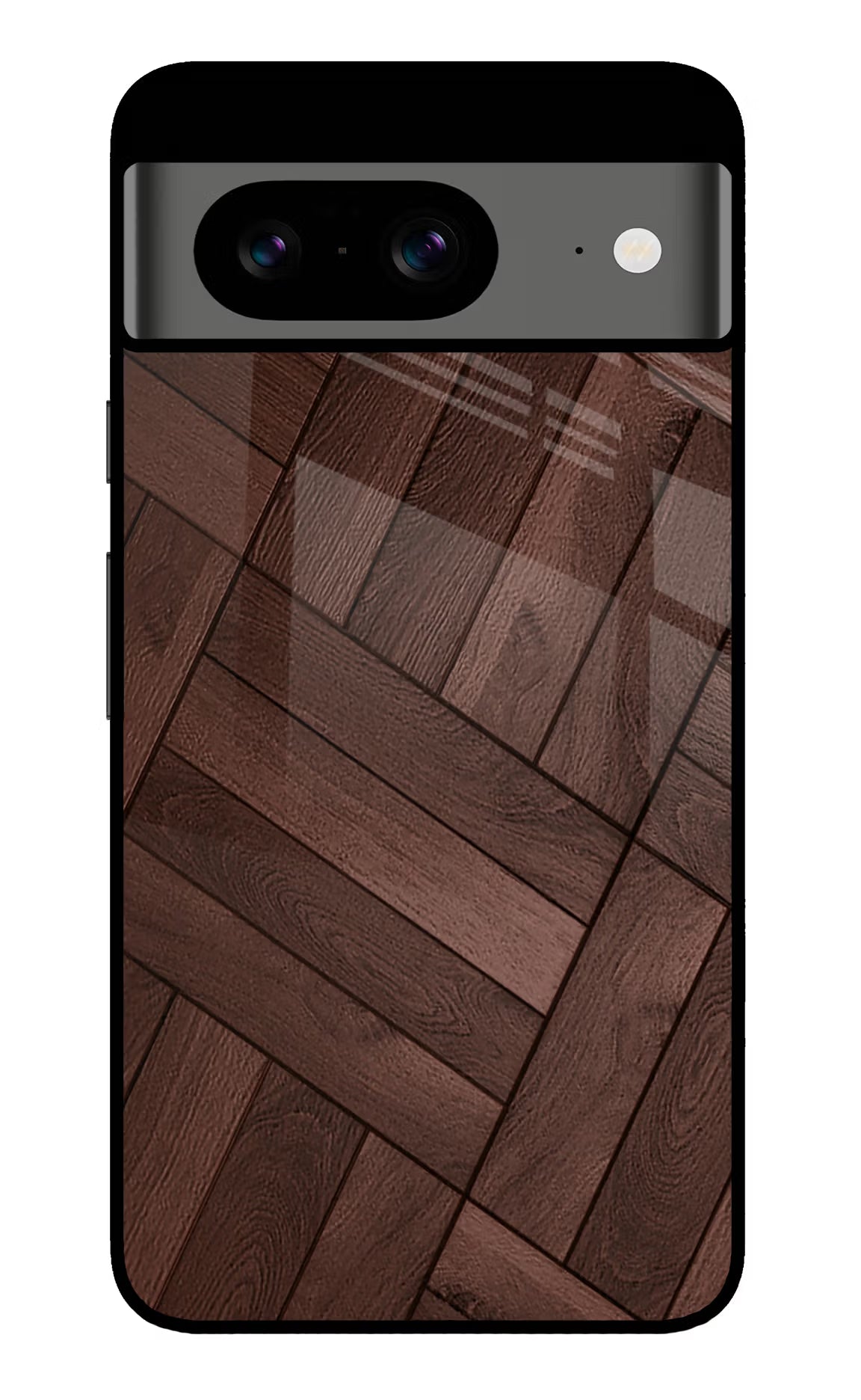 Wooden Texture Design Google Pixel 8 Glass Case Back Cover by Casekaro