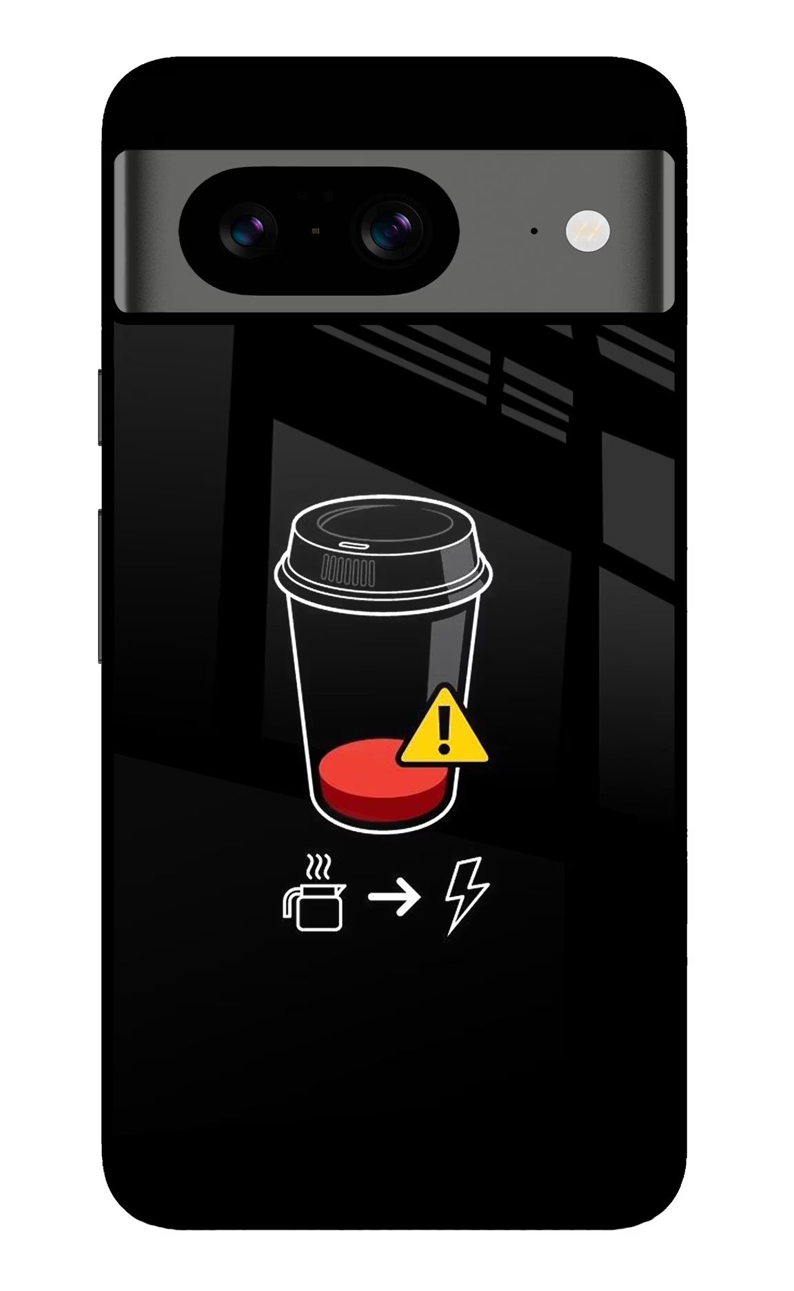 Coffee Google Pixel 8 Glass Case Back Cover by Casekaro