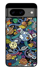 Space Abstract Google Pixel 8 Glass Case Back Cover by Casekaro