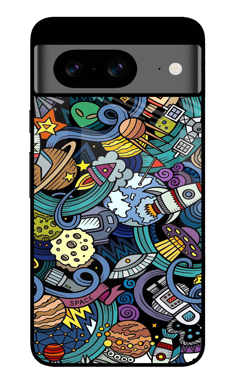 Space Abstract Google Pixel 8 Back Cover, Glass case