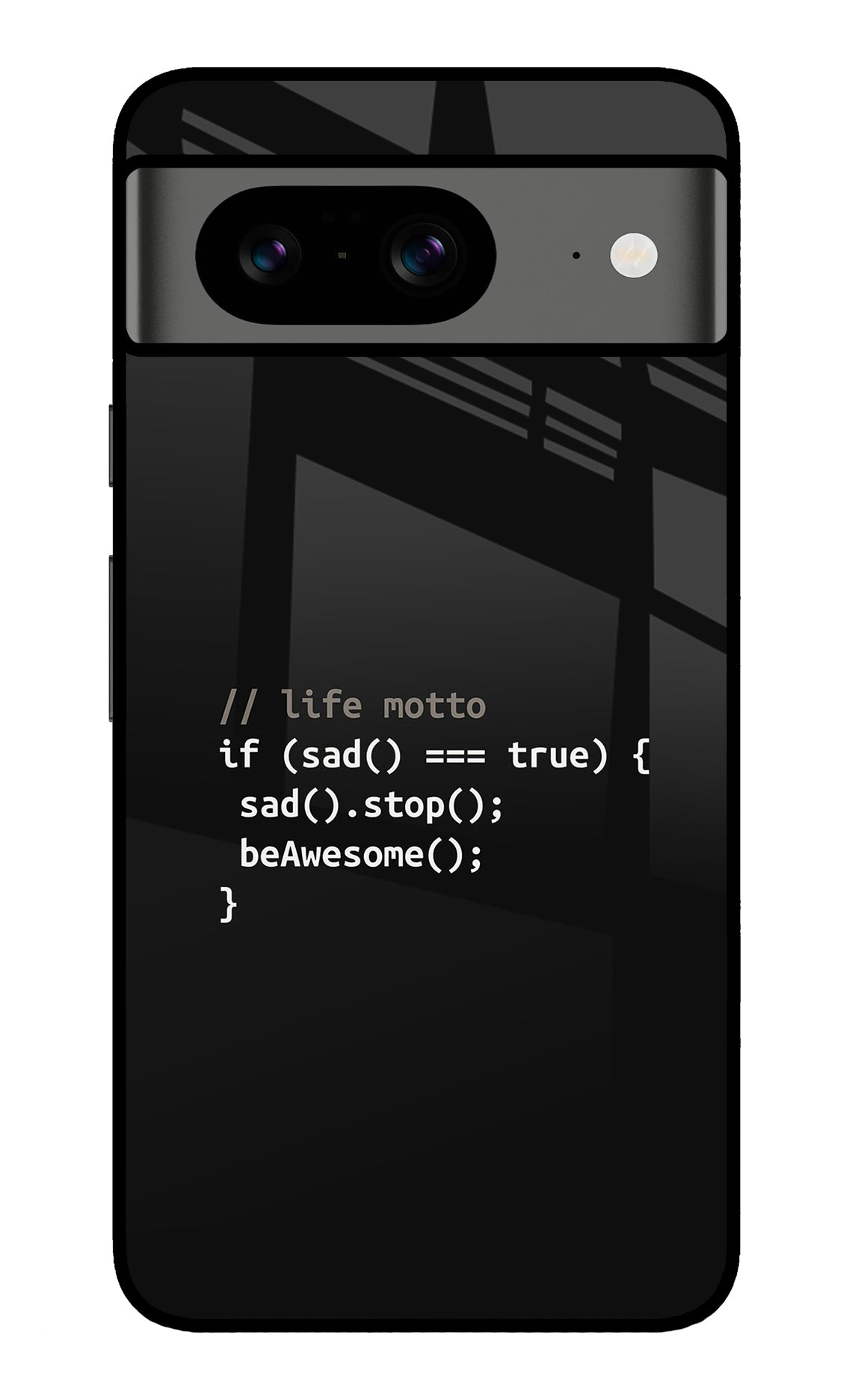 Life Motto Code Google Pixel 8 Glass Case