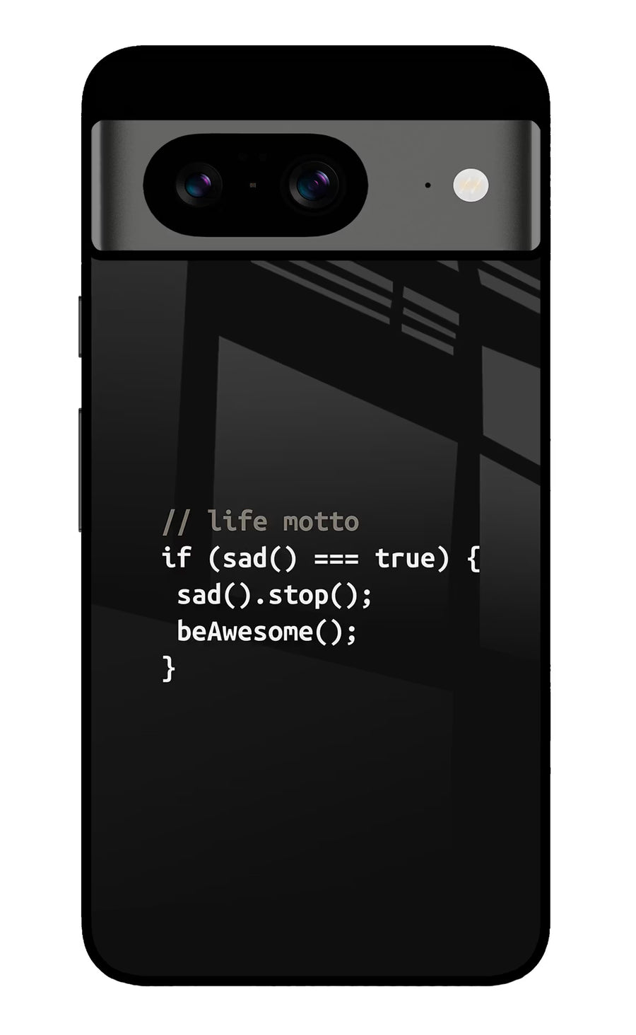Life Motto Code Google Pixel 8 Back Cover, Glass case
