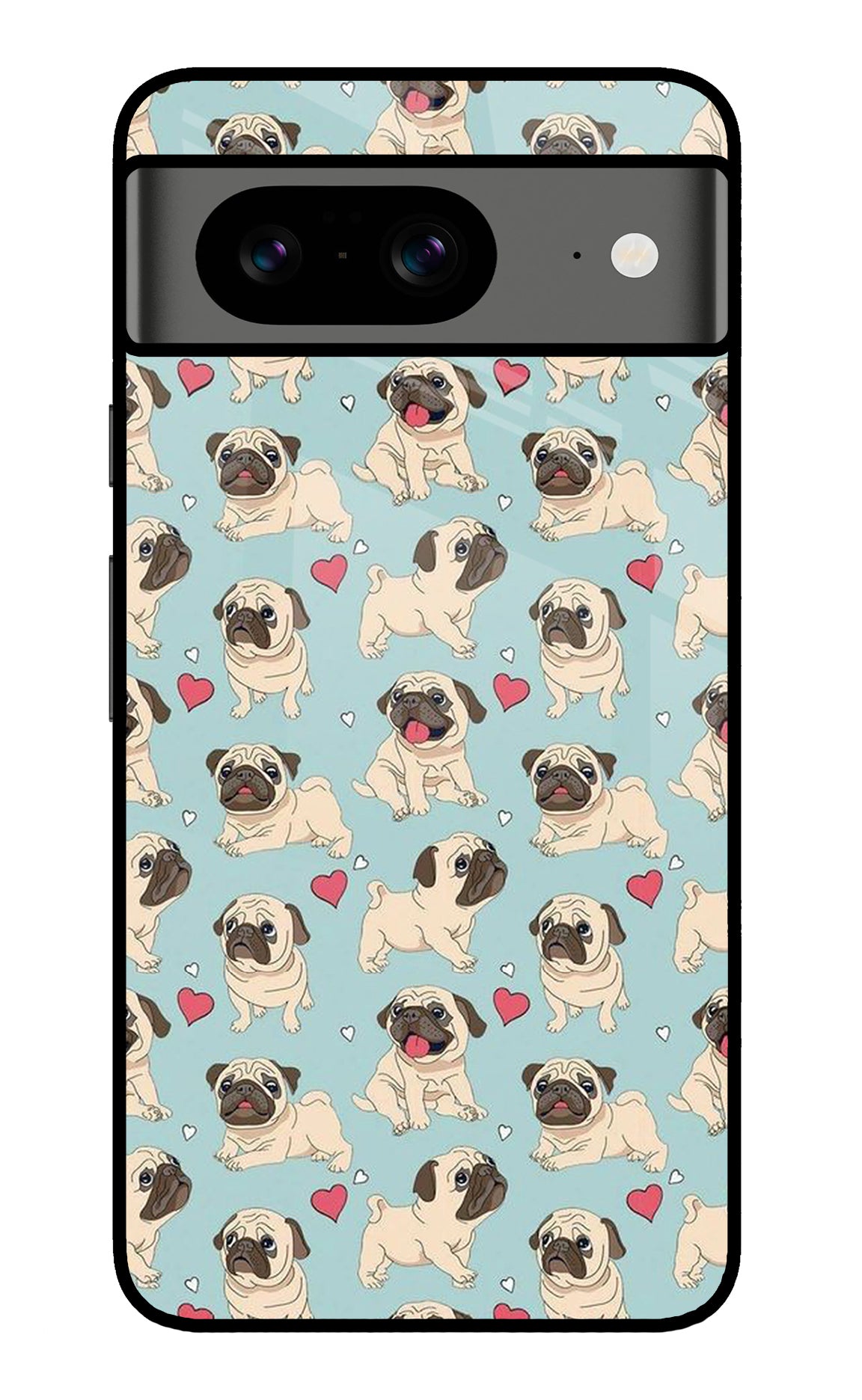 Pug Dog Google Pixel 8 Glass Case