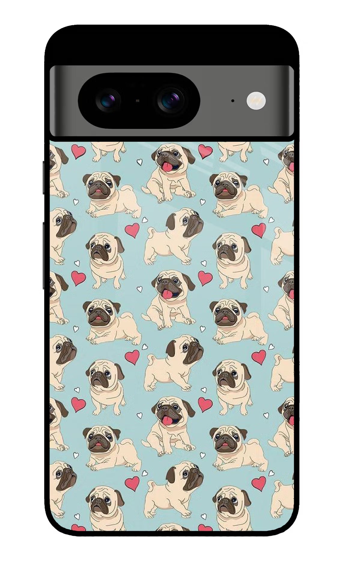 Pug Dog Google Pixel 8 Glass Case