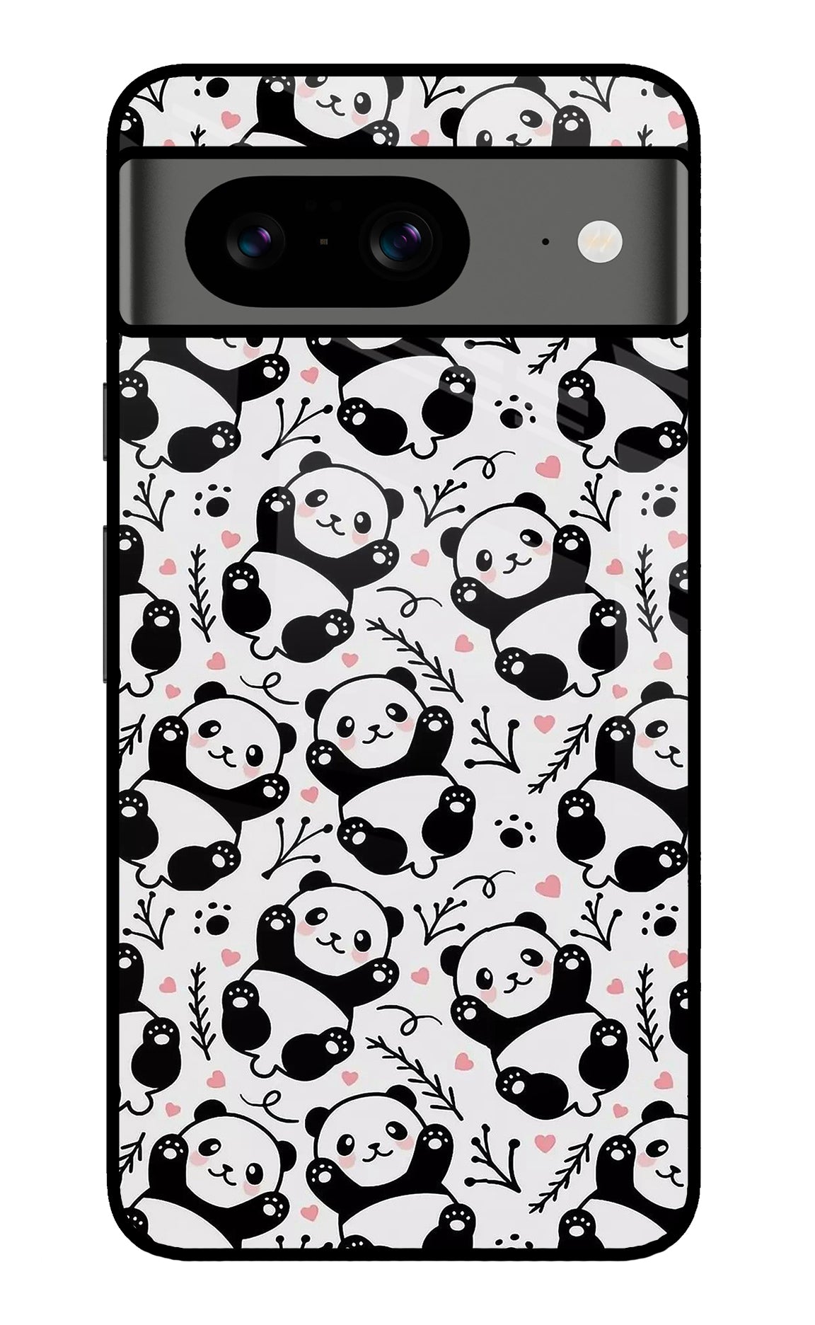 Cute Panda Google Pixel 8 Glass Case