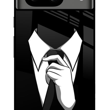 Black Tie Google Pixel 8 Glass Case