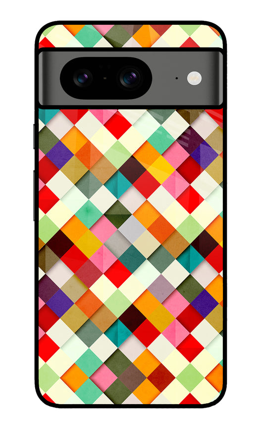 Geometric Abstract Colorful Google Pixel 8 Glass Case