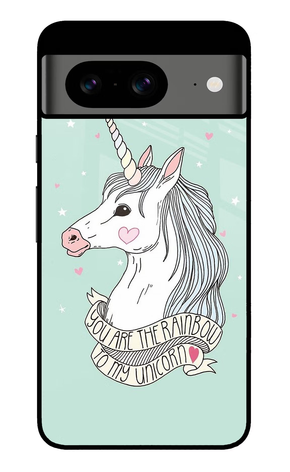 Unicorn Wallpaper Google Pixel 8 Glass Case Back Cover by Casekaro