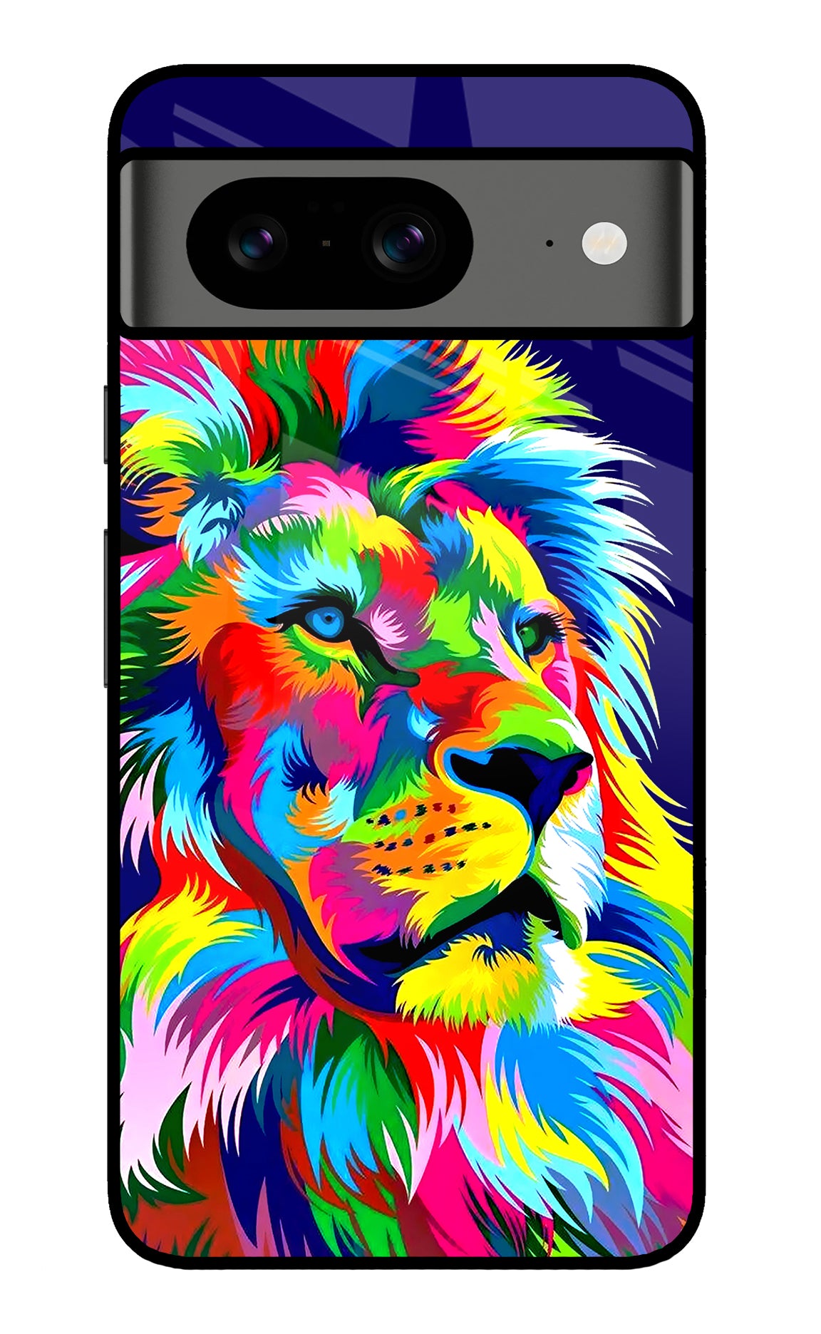 Vector Art Lion Google Pixel 8 Glass Case