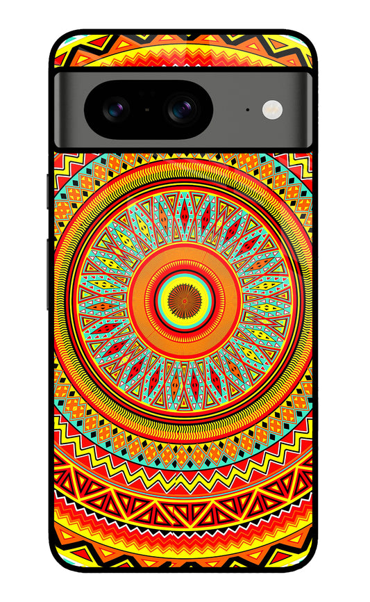 Mandala Pattern Google Pixel 8 Glass Case