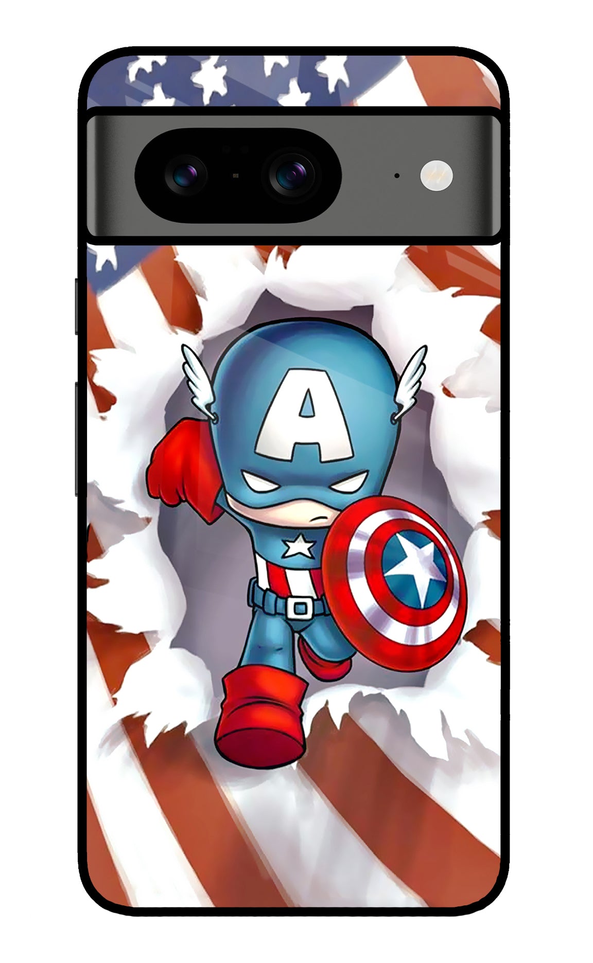 Captain America Google Pixel 8 Glass Case