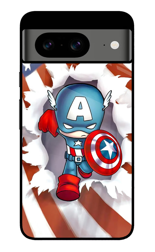 Captain America Google Pixel 8 Glass Case