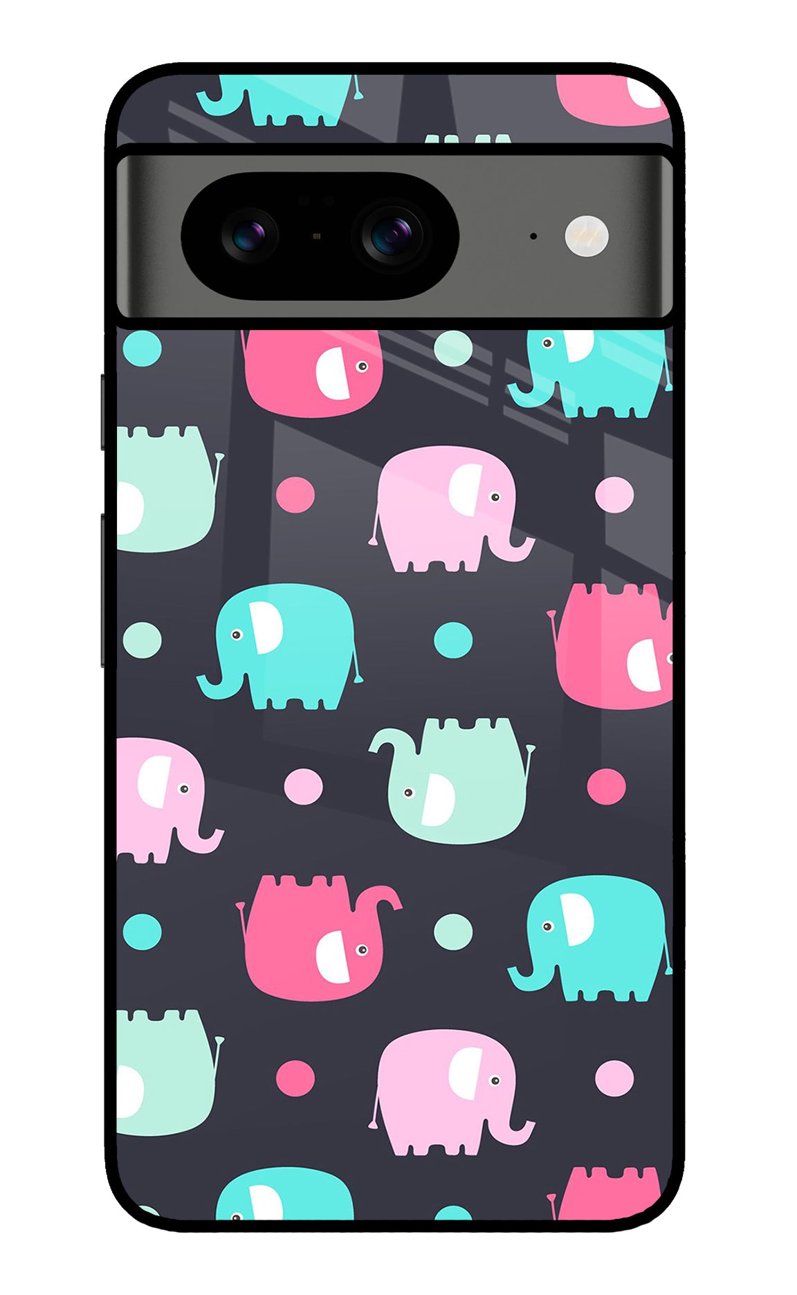 Elephants Google Pixel 8 Glass Case