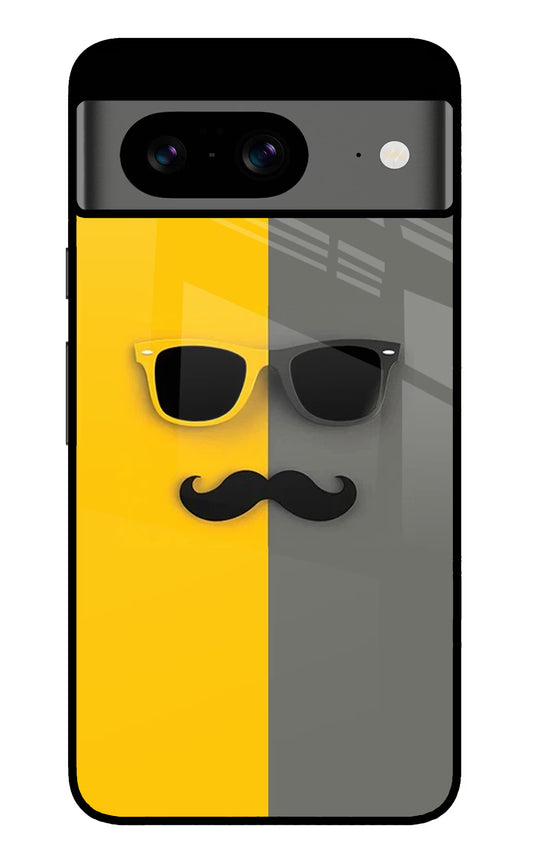 Sunglasses with Mustache Google Pixel 8 Glass Case